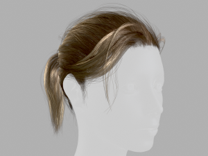 Realtime Hair Ponytail 3D-Modell