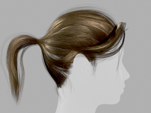 Realtime Hair Ponytail 3D-Modell