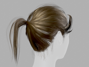 Realtime Hair Ponytail 3D-Modell