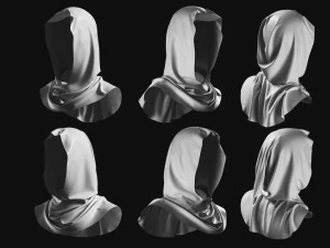 Basemesh Arab Medieval Headwear Collection 3D Model