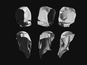 Basemesh Arab Medieval Headwear Collection 3D Model