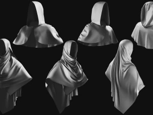 Basemesh Arab Medieval Headwear Collection 3D Model