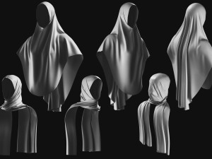Basemesh Arab Medieval Headwear Collection Modèle 3D