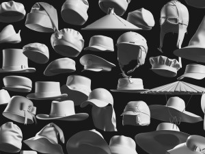 Set of Basemesh Headwear Hat Modelo 3D