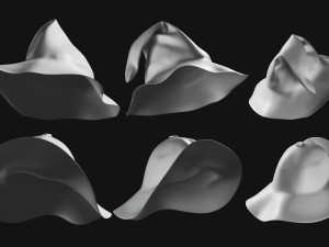 Set of Basemesh Headwear Hat Modelo 3D