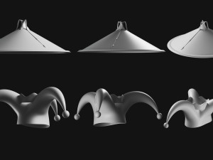 Set of Basemesh Headwear Hat Modelo 3D