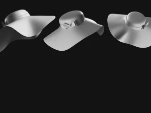 Set of Basemesh Headwear Hat 3D Model