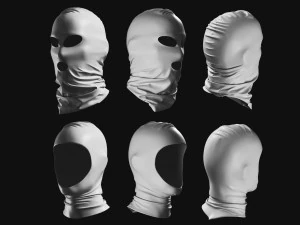 Collezione di copricapi Bandama con maschera Basemesh Modello 3D