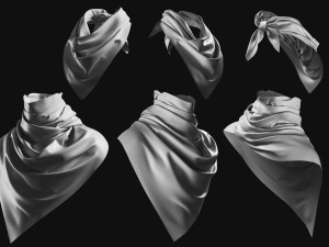 Basemesh Mask Bandama Headwear Collection 3D Model