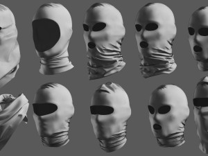 Basemesh Mask Bandama Headwear Collection 3D Model