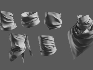 Basemesh Mask Bandama Headwear Collection 3D Model
