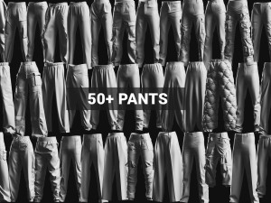 Basemesh Pants Collection 3D 모델