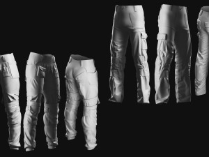 Basemesh Pants Collection 3D Model
