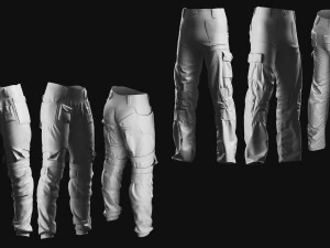 Basemesh Pants Collection 3D Model