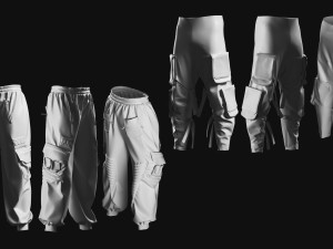Basemesh Pants Collection 3D Model