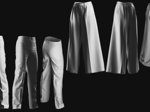 Basemesh Pants Collection 3D Model