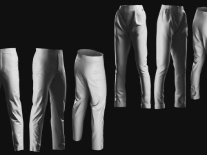Basemesh Pants Collection 3D Model