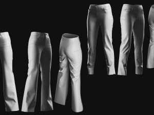 Basemesh Pants Collection 3D Model