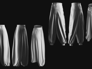 Basemesh Pants Collection 3D Model