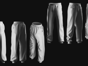 Basemesh Pants Collection 3D Model