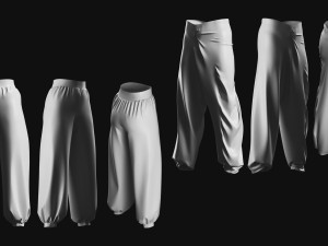 Basemesh Pants Collection 3D Model