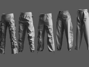 Basemesh Pants Collection 3D Model