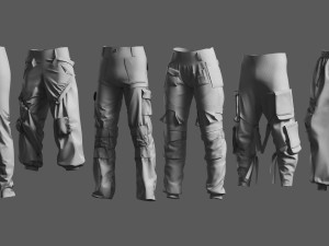 Basemesh Pants Collection 3D Model