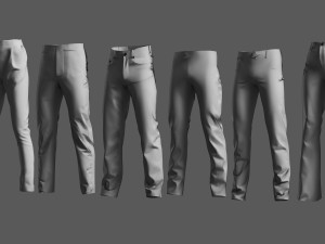 Basemesh Pants Collection 3D Model
