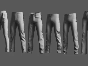 Basemesh Pants Collection 3D Model