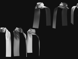 Basemesh Scarf Tie Collection 3D 모델
