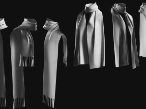 Basemesh Scarf Tie Collection 3D 모델