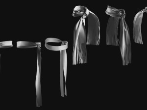 Basemesh Scarf Tie Collection 3D 모델
