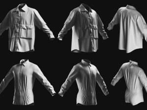 Basemesh Shirt Collection 3D 模型