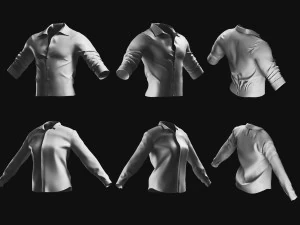 Basemesh Shirt Collection 3D Model
