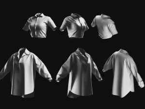 Basemesh Shirt Collection 3D Model