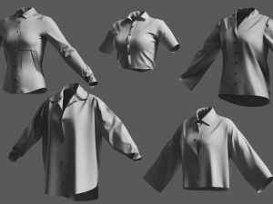 Basemesh Shirt Collection 3D Model