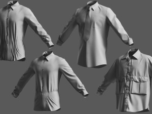 Basemesh Shirt Collection 3D 模型