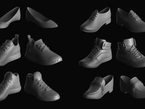 Basemesh Shoes Collection Modelo 3D