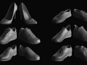 Basemesh Shoes Collection Modelo 3D