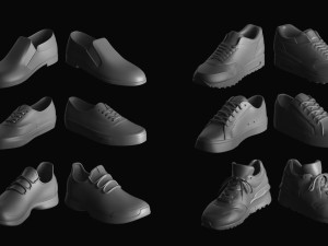 Basemesh Shoes Collection Modelo 3D