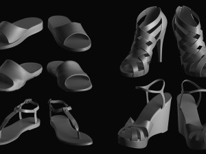 Basemesh Shoes Collection Modelo 3D