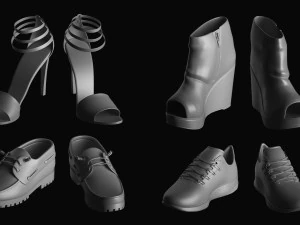 Basemesh Shoes Collection 3D Model