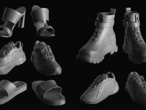 Basemesh Shoes Collection Modelo 3D