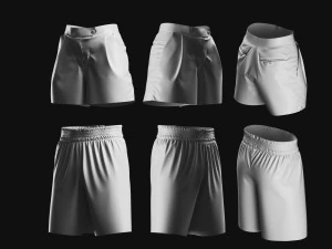 Basemesh Short Collection 3D Model