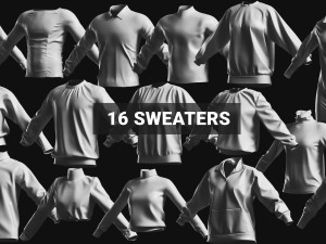 Basemesh Sweater Collection 3D Model