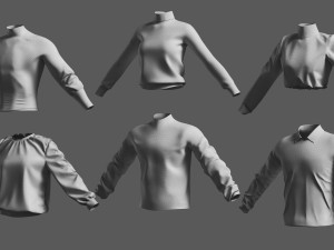 Basemesh Sweater Collection 3D 模型