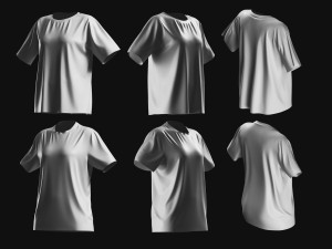 Basemesh T-shirt Collection 3D मॉडल