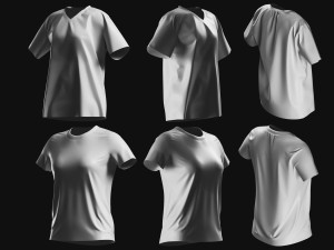 Basemesh T-shirt Collection 3D मॉडल