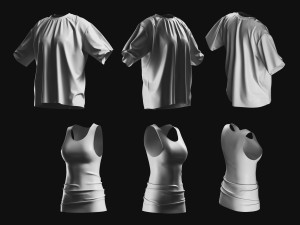 Basemesh T-shirt Collection 3D मॉडल