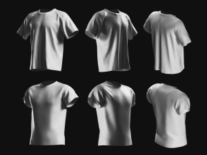 Basemesh T-shirt Collection 3D मॉडल